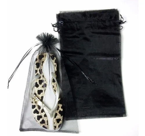 SACO ORGANZA 20X35 PRETO PAC C/10 UNID