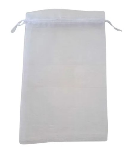 SACO ORGANZA 25X40 BRANCO PACOTE C/10 UND