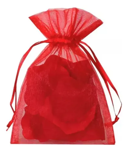 SACO ORGANZA 7X9 VERMELHO C/10