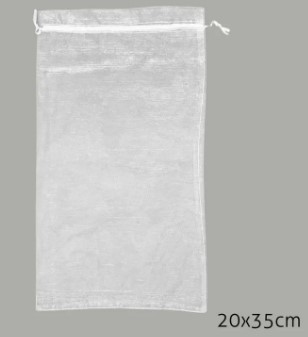 SACO ORGANZA 20X35 BRANCO C/10 UNIDADES