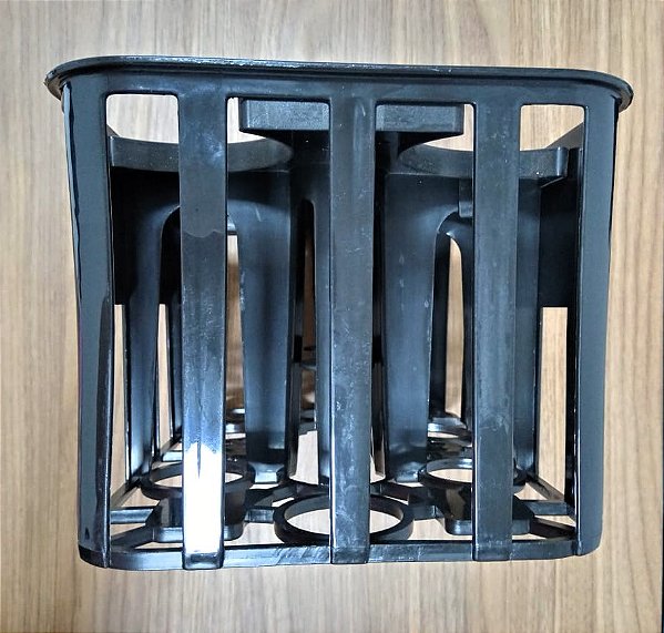 CESTA TRANSPORTE 6 GARRAFAS 600ML PRETO