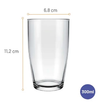 COPO VIDRO TRANSP NADIR PROSA 300ML REF 7771 C/6