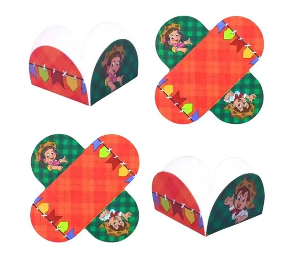 FORMA 4 PETALAS FESTA JUNINA C/50