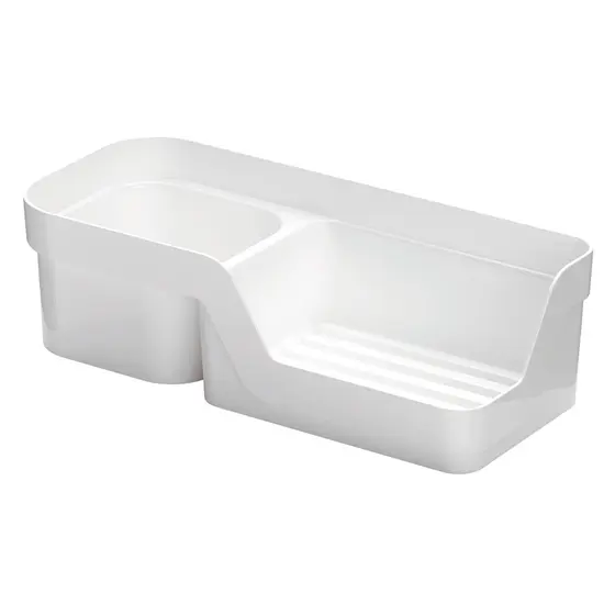 PORTA DETERG/ESPONJ LISO BRANCO 20CM