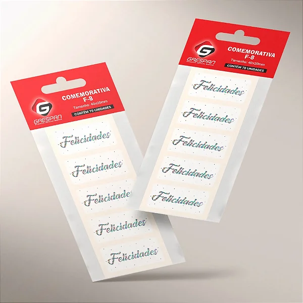 ETIQ. COMEMORATIVA F-8 PCT C/70 UND FELICIDADES