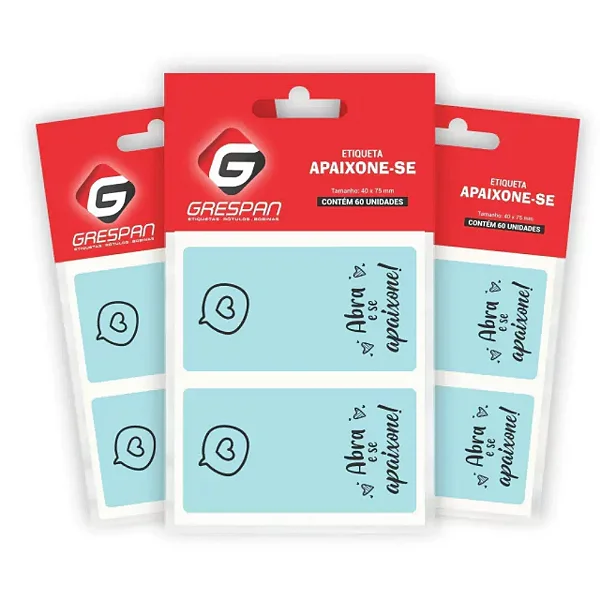 ETIQUETA COMEMORATIVA H-17 PCT C/60 UND ABRA E SE APAIXONE