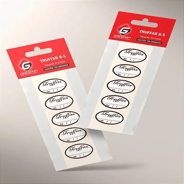 ETIQUETA TRUFFAS B5 OVAL PCT C/100 31X18