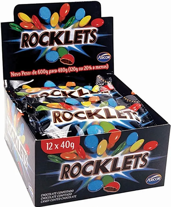 CHOCOLATE CONFEITADO ROCKLETS 40gr