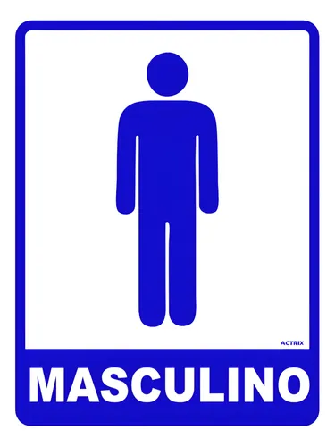 PLACA SINALIZACAO WC MASCULINO 15x20MM