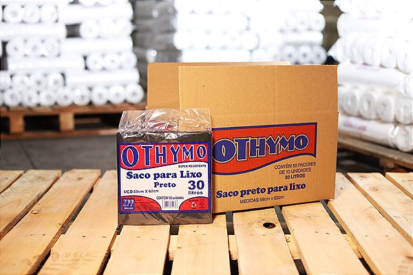 SACO LIXO 30L PRETO 59x62 0,006 C/ 10UN