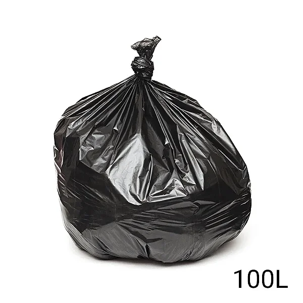 SACO LIXO PRETO 100LTS 75X90X0,9 REFORCADO C/100 UND
