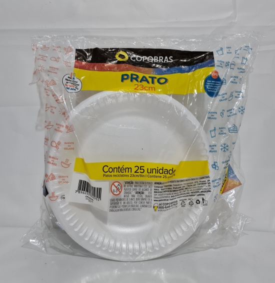 PRATO ISOPOR COPOBRAS 23CM C/25