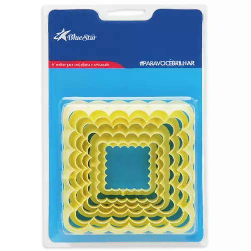 CORTADOR QUADRADO BABADO - 6 PC