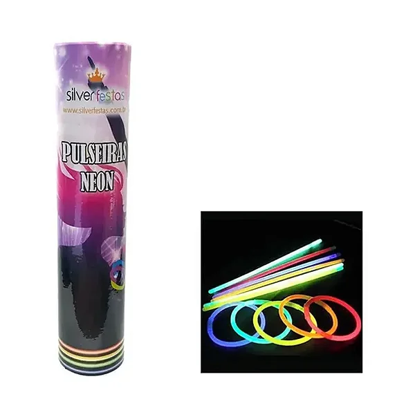 PULSEIRA P/ EVENTOS NEON TUBO C/50 UNIDADES