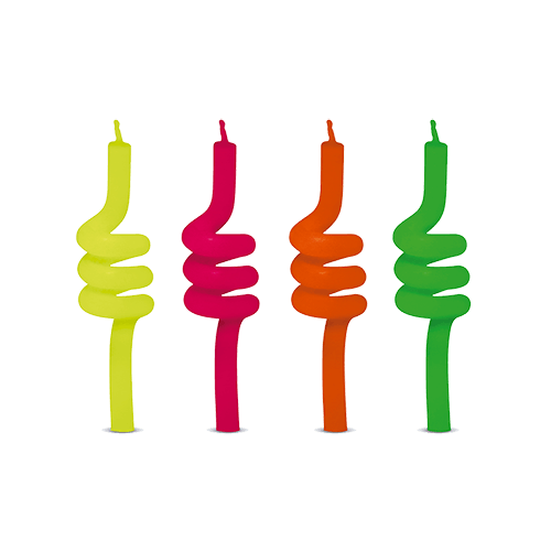VELA TUBO TORCIDO NEON CORES DIVERSAS