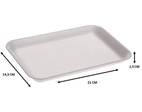 BANDEJA ISOP CR02 BRANCA C/100 RASA COPOPLAST