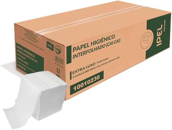 PAPEL HIGIENICO CAI CAI - IPEL - 8000 FOLHAS - 9,20CM
