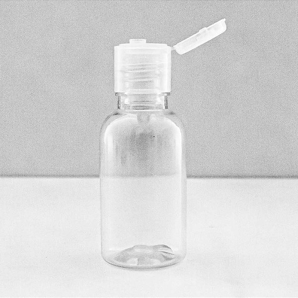 FRASCO CILINDRICO COM TAMPA FLIP TOP R18 - 60ML - 10 UNIDADES