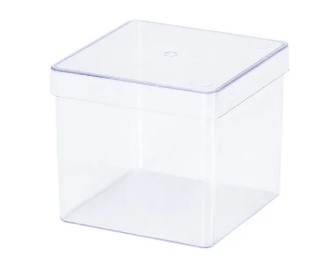 CAIXA ACRILICA TRANSPARENTE 8X8CM