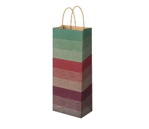 SACOLA PAPEL KRAFT VINHO COLOR 13,5X8X39