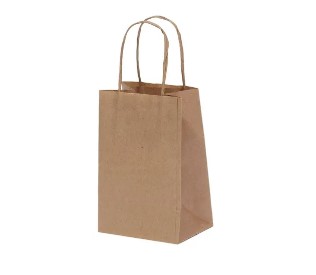 SACOLA PAPEL KRAFT NATURAL 9,5X7,5X14,5CM C/10