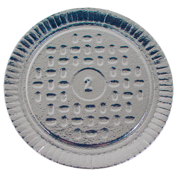 PRATO ALUMINIZADO N2 PRATA 18CM UNIDADE