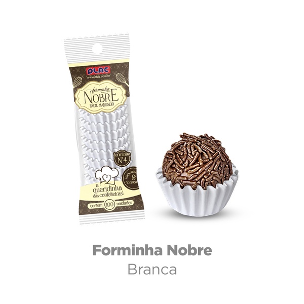 FORMINHA DE PAPEL NOBRE N.4 BRANCO C/100 UND