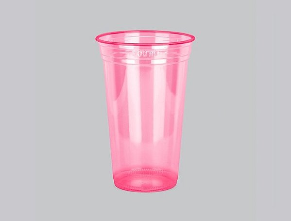 COPO NEON ROSA LISO 770ML C/50 UND