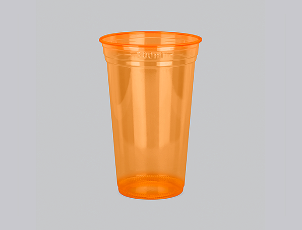 COPO NEON LARANJA LISO 700ML C/50 UND
