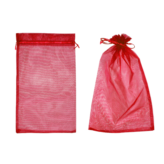 SACO ORGANZA 13X18 VERMELHO C/10