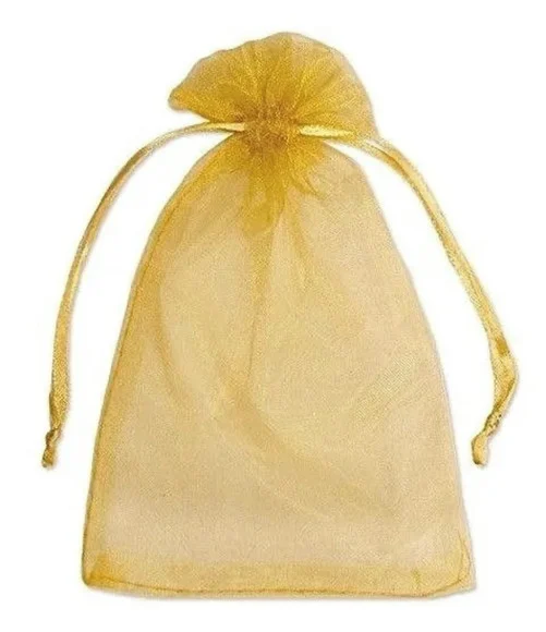 SACO ORGANZA 26X40 OURO PAC C/10