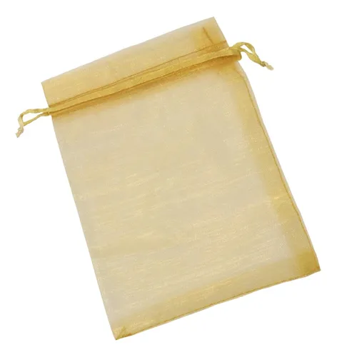 SACO ORGANZA 15X23 DOURADO C/10