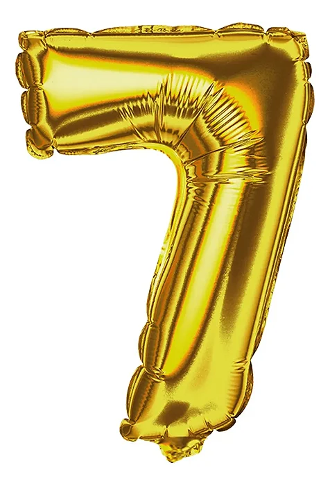 BALAO METALIZADO DOURADO 40CM N.7