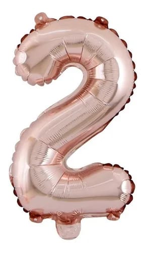 BALAO METALIZADO ROSE GOLD 40CM N.2