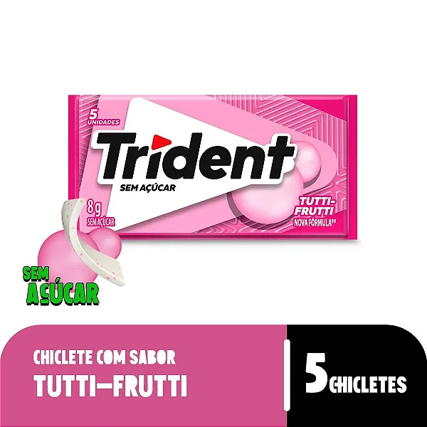 CHICLETE TRIDENT T.FRUTI 8GR C/5