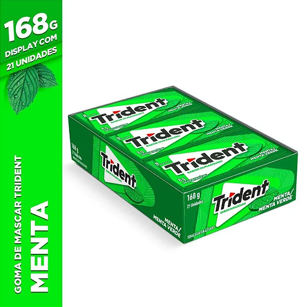 CHICLETE TRIDENT MENTA C/5 UND