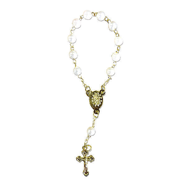 MINI TERCO PEROLA COM DOURADO C/6 UND