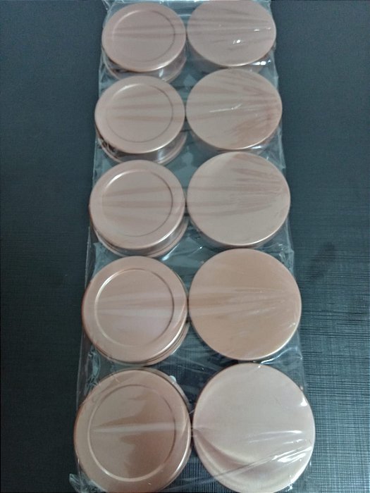 LATINHA PLASTICA ROSA GOLD C/10 UND