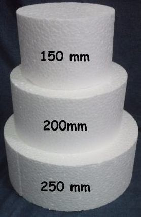 BASE ISOPOR BOLO FALSO 200MM REDONDO