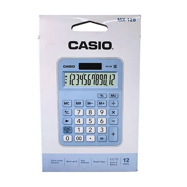 CALCULADORA CASIO MX-12B-LB - AZUL BB