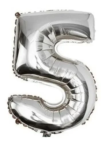 BALAO METAL. PRATA 40CM N.5