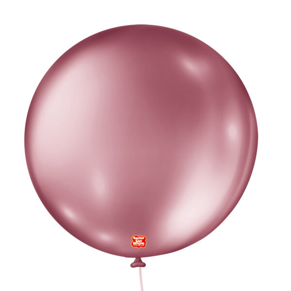 BALAO 5 METALLIC BALLOON ROSA C/25 UNIDADES