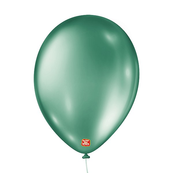 BALAO METALIC BALLOON 9 VERDE C/25 UNIDADES