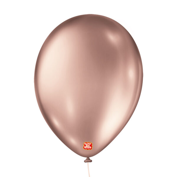 BALAO 9 METALLIC BALLOON ROSE GOLD C/25 UNIDADES