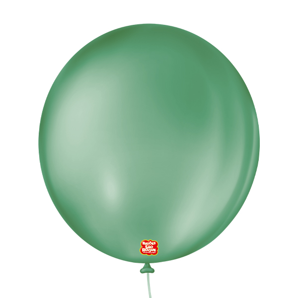 BALAO LISO 9 REDONDO VERDE FOLHA PCT C/50 UNIDADES