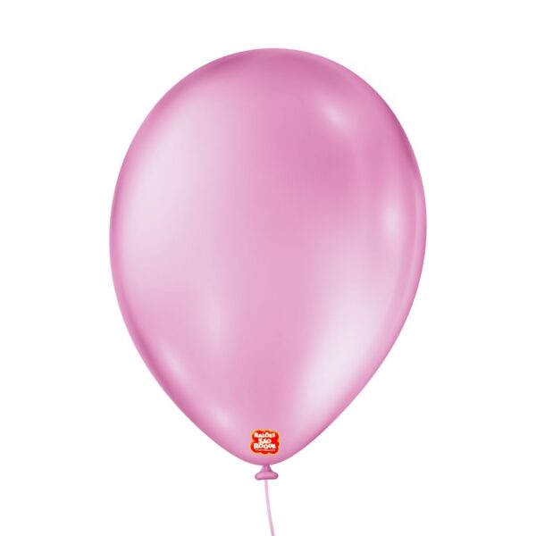 BALAO LISO 9 REDONDO ROSA CHICLETE PCT C/50 UNIDADES