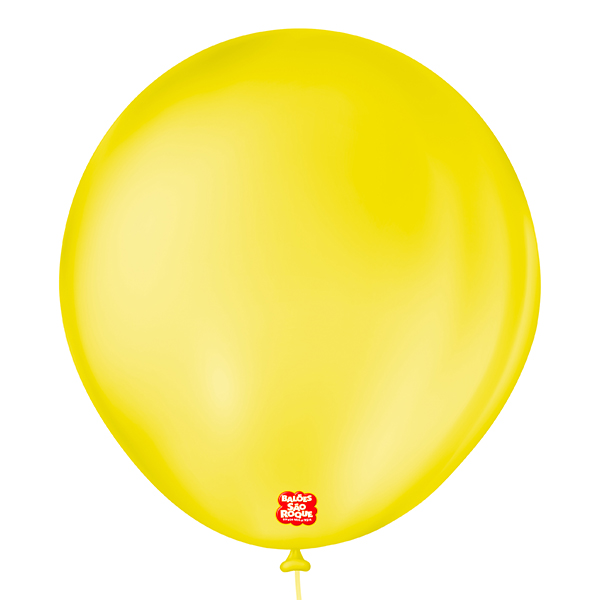 BALAO LISO 7 REDONDO AMARELO CITRINO PCT C/50 UNIDADES