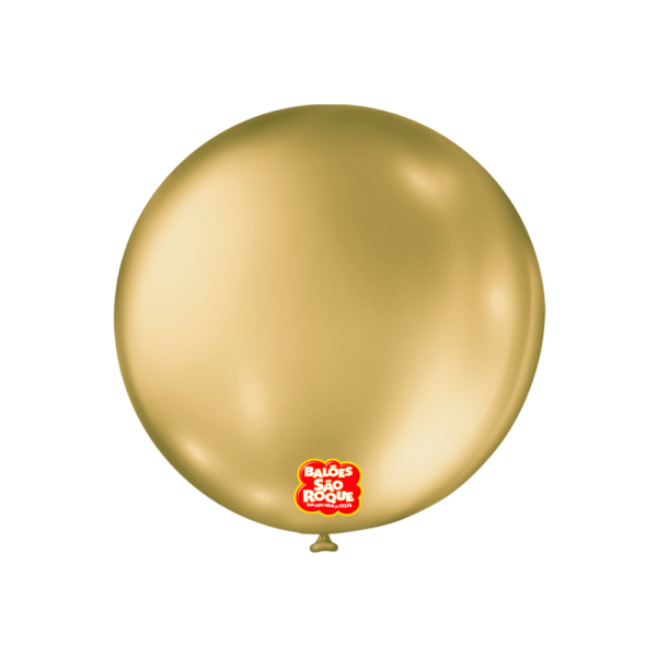 BALAO 5 METALLIC BALLOON OURO C/25 UNIDADES