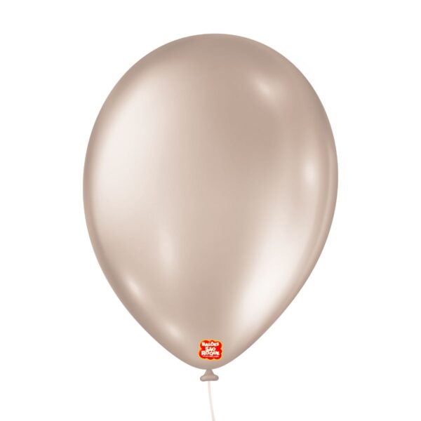 BALAO 9 METALLIC BALLOON MARFIM PEROLA C/25 UNIDADES