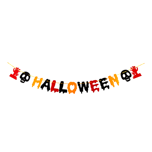 ENFEITE FAIXA ESCRITO HALLOWEEN